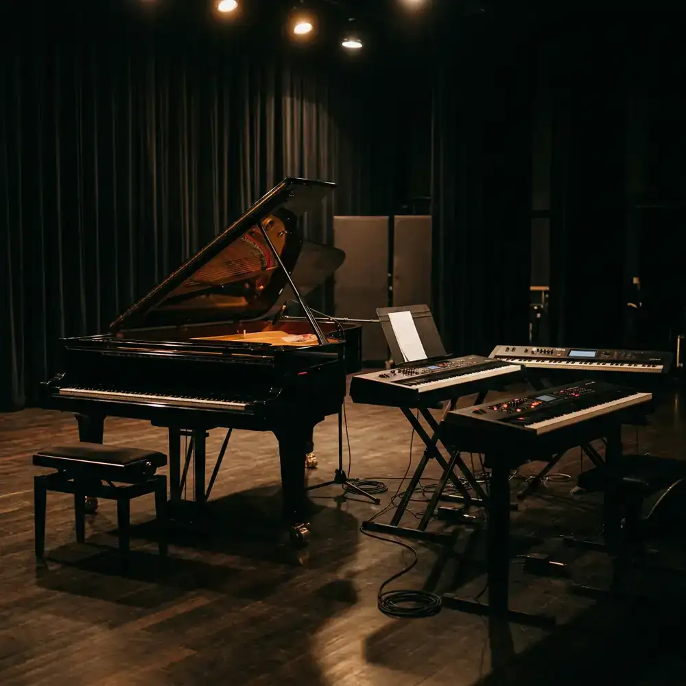 Konzertflügel und moderne Stage-Pianos